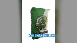 25kg Colored Kraft Bags Custom Logo Printing